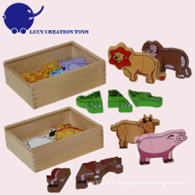 Wooden Animal Farm Magnetisches Puzzle Spielzeug